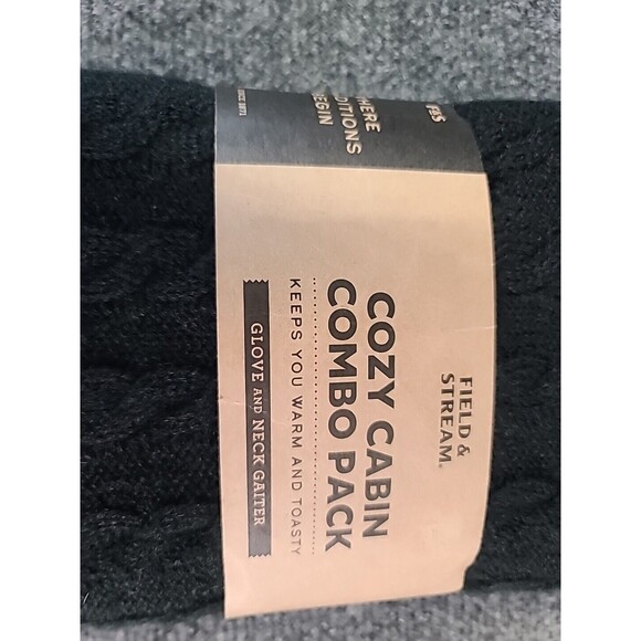 NWT Field & Stream Cozy Cabin Neck Gaiter Black OSFM NO GLOVES *GAITER ONLY* - Picture 2 of 7